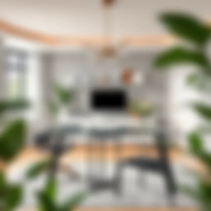 Chic Home Office with Glass Desk Stylish home office featuring a glass desk