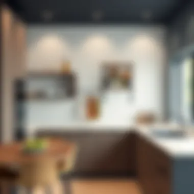 Modern Kitchen Design Featuring a Retractable Wall Drying Rack Elegant retractable wall drying rack installed in a modern kitchen