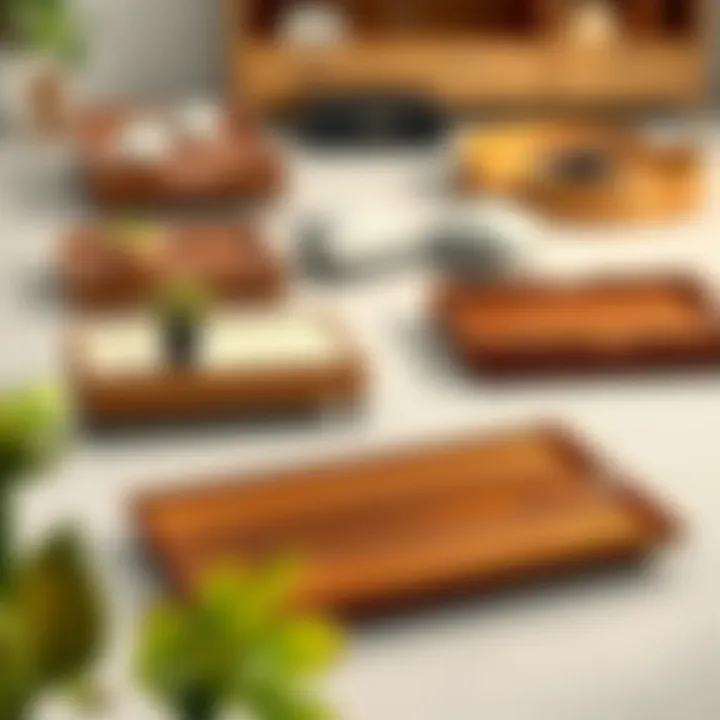 Variety of wood TV trays in different finishes and styles