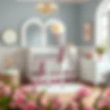 Charming unicorn crib set in a stylish nursery