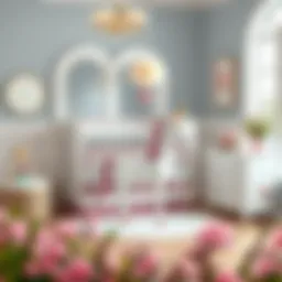 Charming unicorn crib set in a stylish nursery