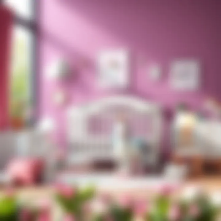 Creative Unicorn-Themed Nursery Setup Creative arrangement of unicorn-themed nursery items