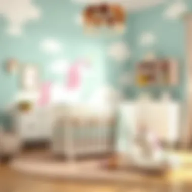 Modern Unicorn Motif Nursery Modern nursery decor featuring unicorn motifs