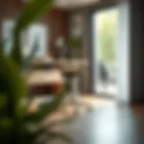 Modern Design of Desk Stool with Wheels A sleek modern desk stool with wheels in a contemporary office setting