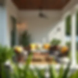 Elegant porch set featuring modern design elements