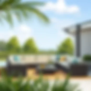 Cozy Outdoor Living Area with Sectional Cozy outdoor living area with sectional