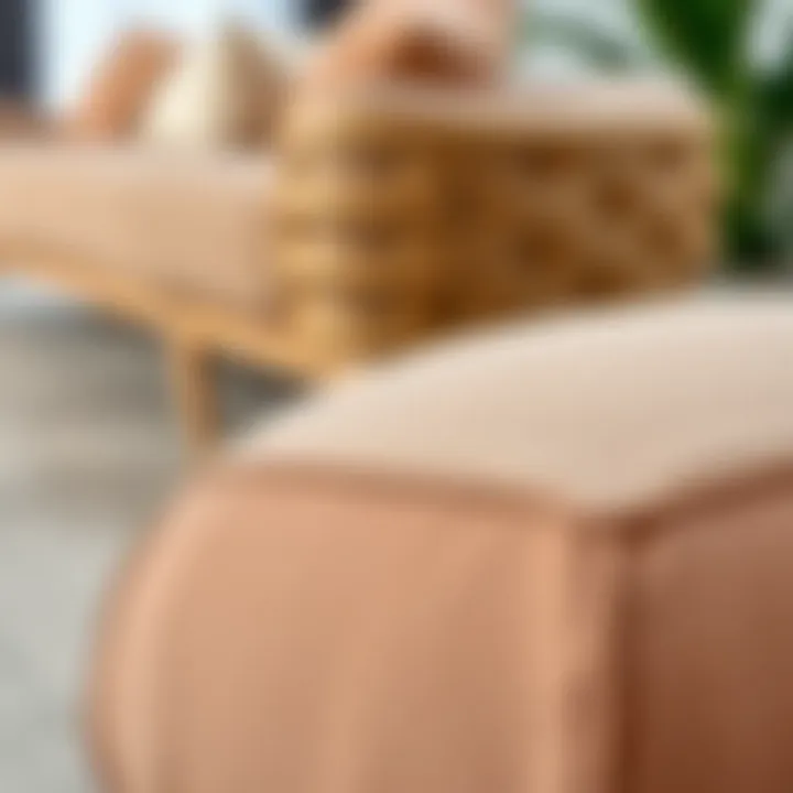 The Essence of Quality and Comfort Close-up of high-quality materials used in a two-seater set