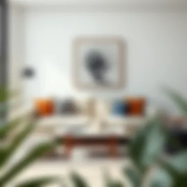 Modern Elegance in Compact Seating Stylish two-seater conversation set in a modern living room