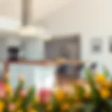 Modern extendable breakfast bar table in a stylish kitchen setting