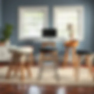 Various styles of padded desk stools showcasing versatility