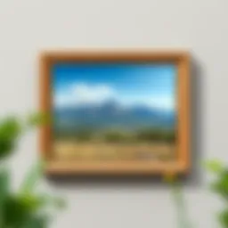 Elegant rustic frame showcasing a scenic landscape