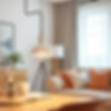 Elegant white clip-on lamp enhancing home décor