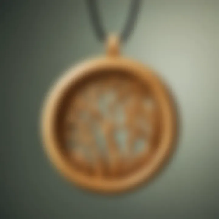 An artisan skillfully shaping bamboo into a pendant, highlighting traditional techniques.