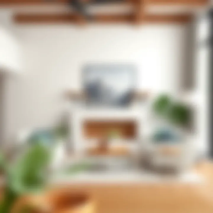 Elegant Top Mount Shelf Brackets in a Modern Living Room Elegant top mount shelf brackets in a modern living room setting