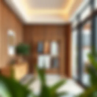 Contemporary interior showcasing a wood drying rack