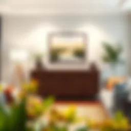 Stylish 36-inch dresser in a modern living room setting