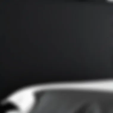 Texture Matters: Detailing in Black Queen Bed Headboards Close-up of a textured black queen bed headboard showcasing material details