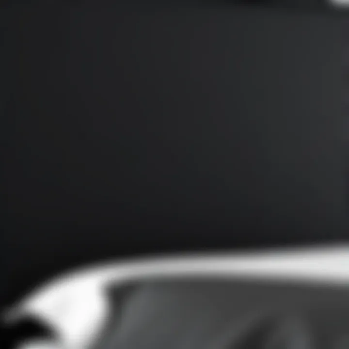 Texture Matters: Detailing in Black Queen Bed Headboards Close-up of a textured black queen bed headboard showcasing material details