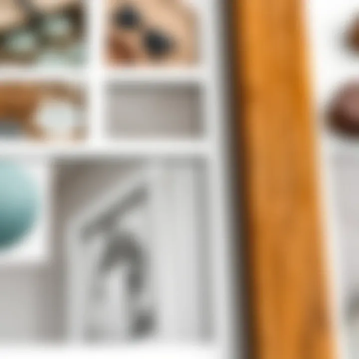 Close-up of a 3.5 x 5 collage frame highlighting unique materials