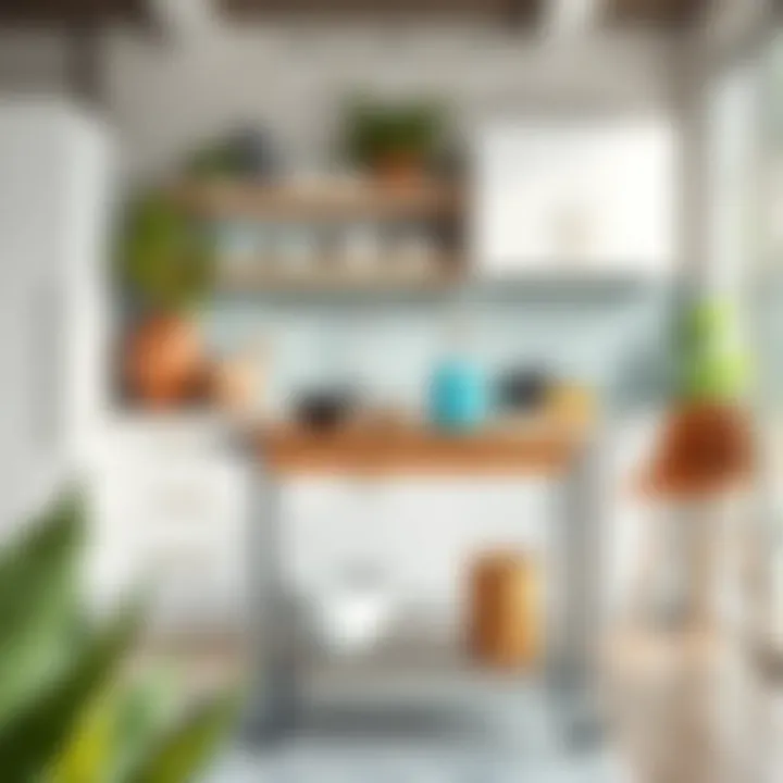 Stylish Metal Kitchen Cart Stylish metal kitchen cart complementing modern decor