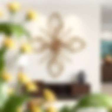 Elegant wall sculpture made of metal