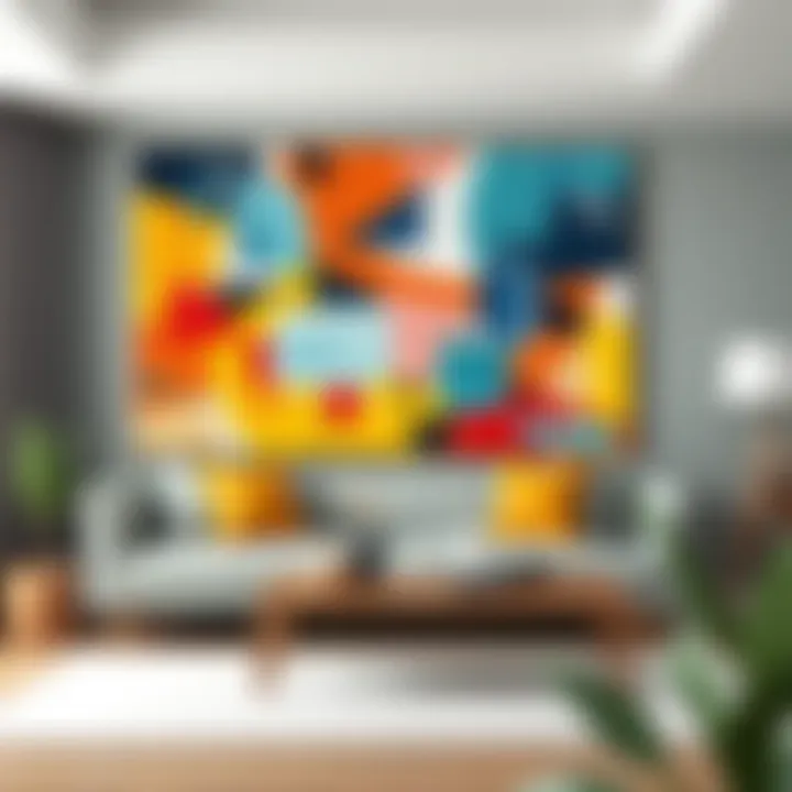 Vibrant abstract wall painting