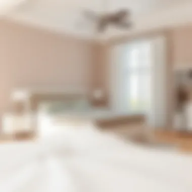 Stylish Bedroom Featuring a White Wooden Bed Frame Stylish bedroom showcasing the white wooden bed frame