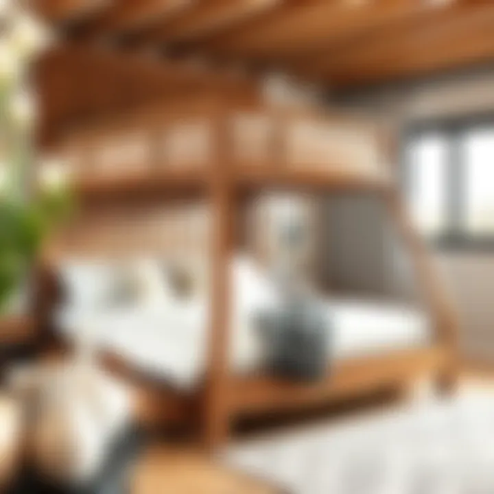 Elegant Wooden Bunk Bed Design Elegant wooden bunk bed design that separates into two beds.