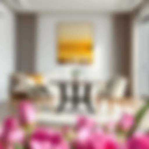 Modern Elegance in Dining Design Elegant round dining table set with five chairs in a modern setting