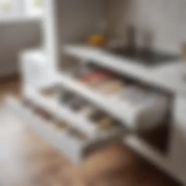 An elegant flat pull-out shelf featuring a sleek design