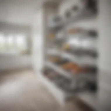 Maximizing Space: Flat Pull-Out Shelves in the Kitchen A well-organized kitchen with flat pull-out shelves enhancing functionality