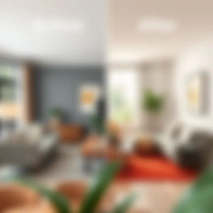 Before and after comparison of a redesigned space using a planner