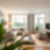 Visual representation of an optimal furniture layout in a living room