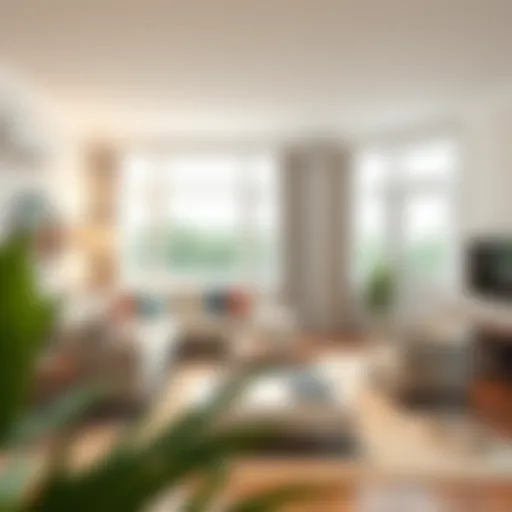 Visual representation of an optimal furniture layout in a living room