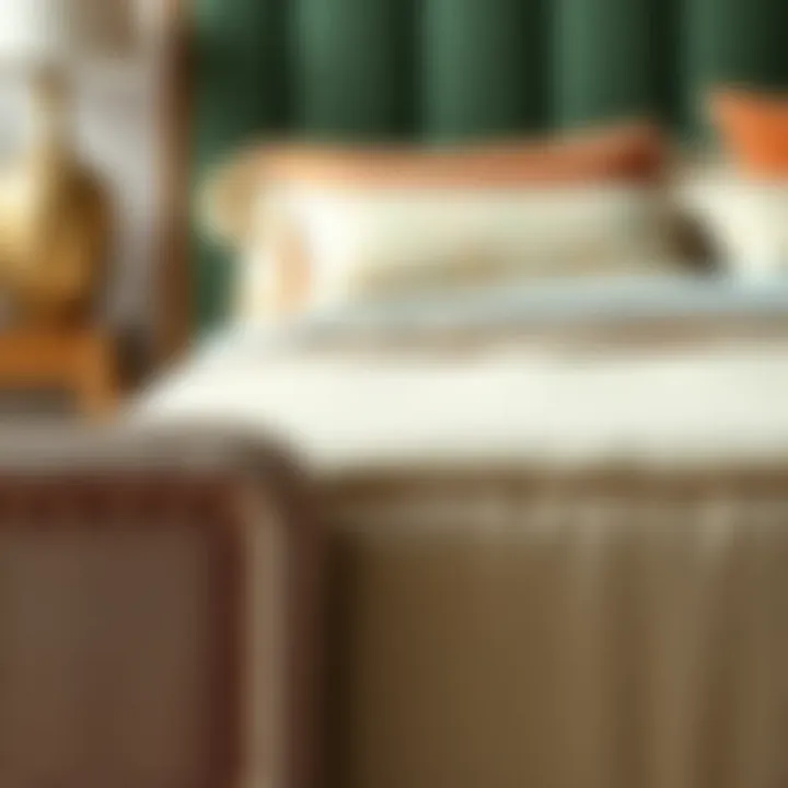 Premium Materials of High Profile Bed Frames Close-up of premium materials used in high profile bed frames