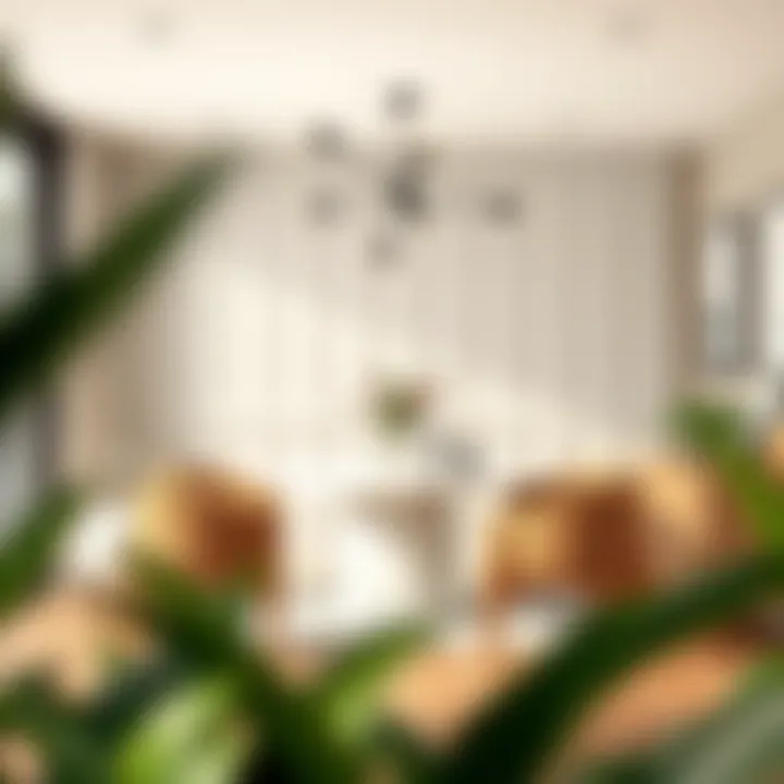 Small dining area with expandable table