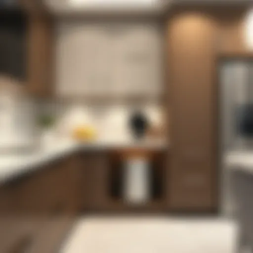 Modern Kitchen Integration Stylish integrated trash can within modern kitchen cabinetry