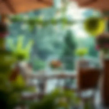 Inviting Outdoor Dining Ambiance Inviting outdoor dining ambiance created by bistro furniture