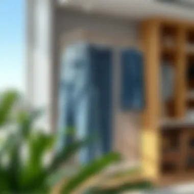 Compact jeans drying rack optimizing small spaces.