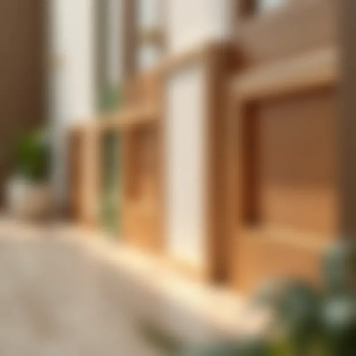 Sustainable Material Choices for Kallax Doors Close-up of eco-friendly door materials for Kallax