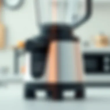 Innovative Blender Features A close-up of a high-tech blender with unique features