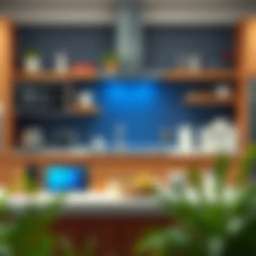 Showcasing Modern Kitchen Gadgets A modern kitchen appliance setup showcasing various gadgets