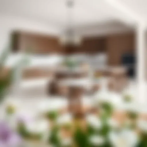 Elegant kitchen dining set with benches in a modern space