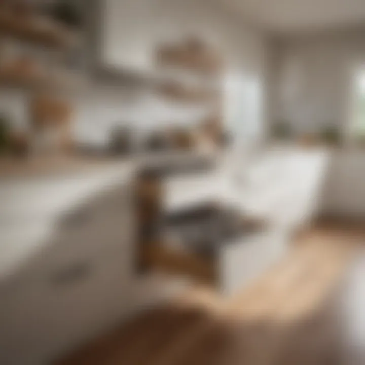 A well-organized kitchen with newly replaced drawer fronts enhancing aesthetics.