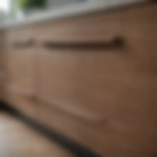 Close-up of a stylish kitchen drawer front showcasing modern design.