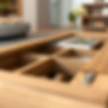 Innovative Storage Solutions in Coffee Tables Close-up of storage compartments in a coffee table