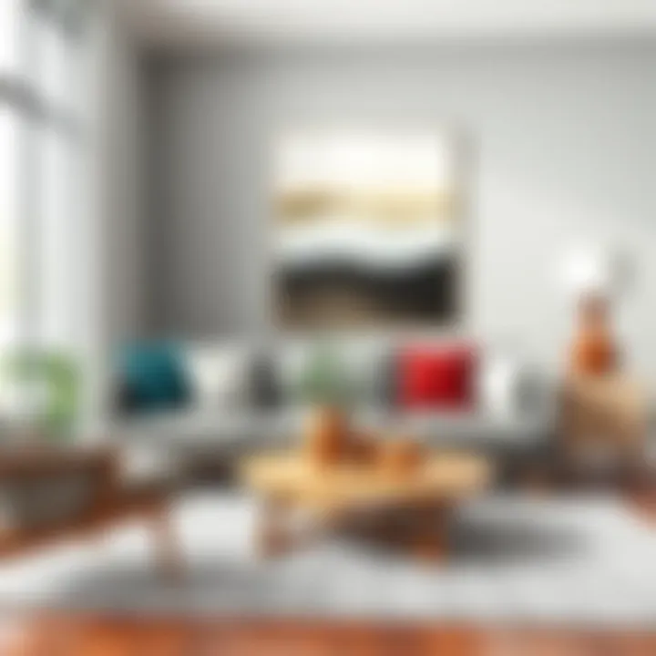 Low Profile Couch in Mid-Century Modern Decor Low profile couch paired with mid-century modern furniture