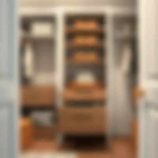 Elegant closet drawers crafted from sustainable materials