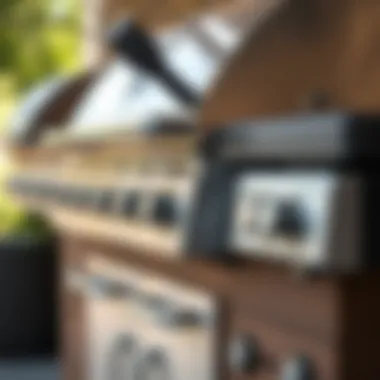 Detailed Components of Modular Grills Close-up view of various components of a modular grill station