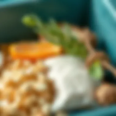 Close-up of natural ingredients used in scent packets